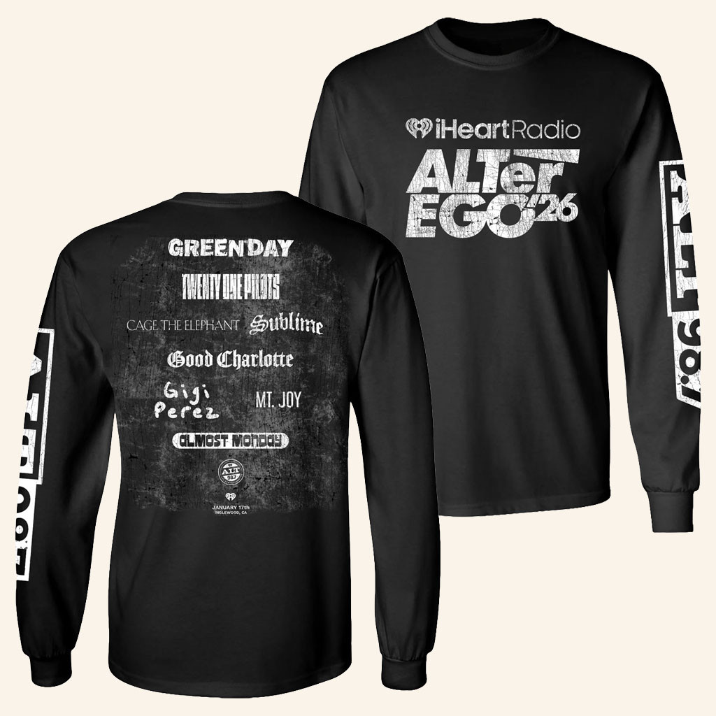 IHeart Merch ALTer EGO 2026 Distressed Logo Long Sleeve Shirt IHeartRadio Merch Gifts For Fans - Petshi