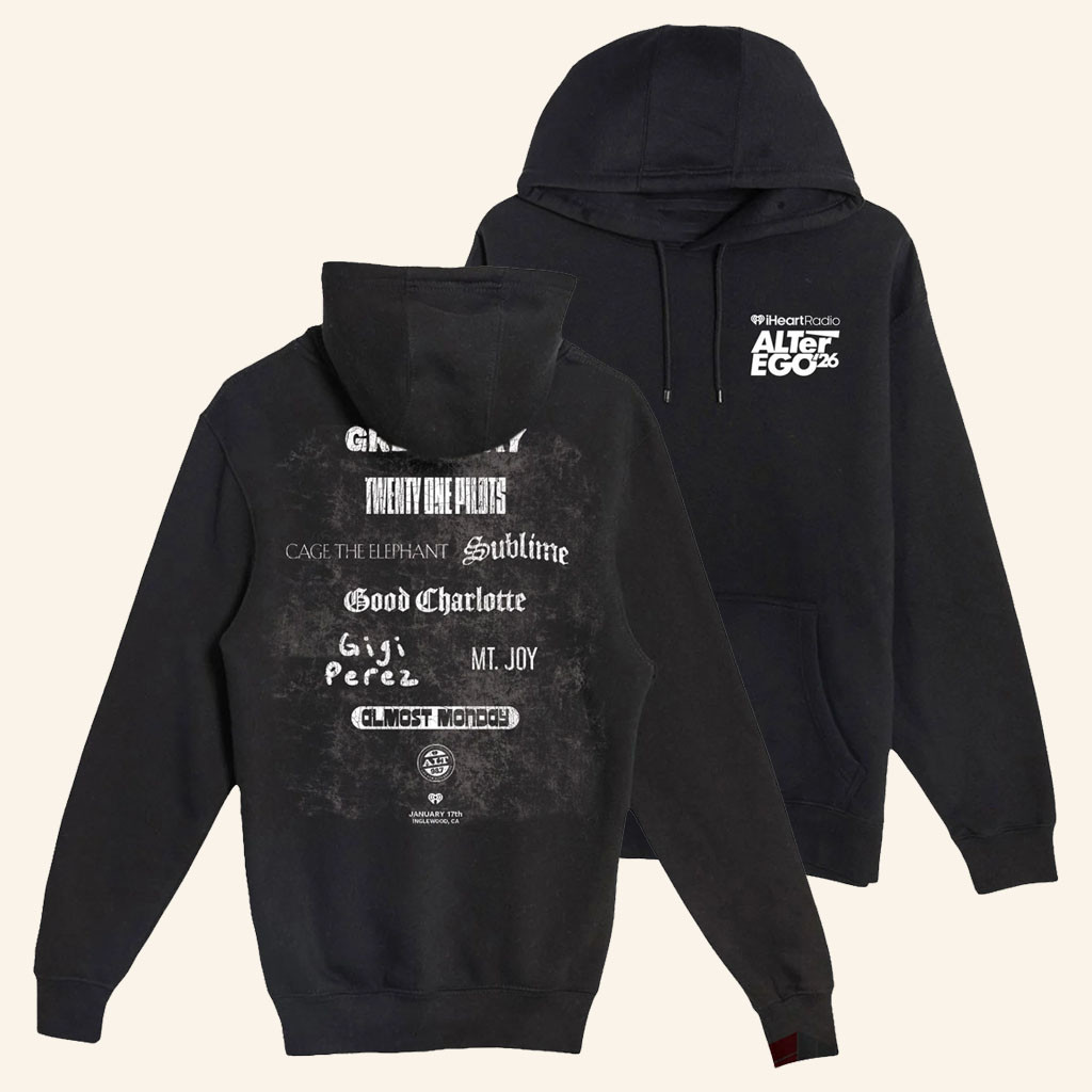 IHeart Merch ALTer Ego 2026 Logo Hoodie Black IHeartRadio Hoodie Gifts For Music Lovers - Petshi