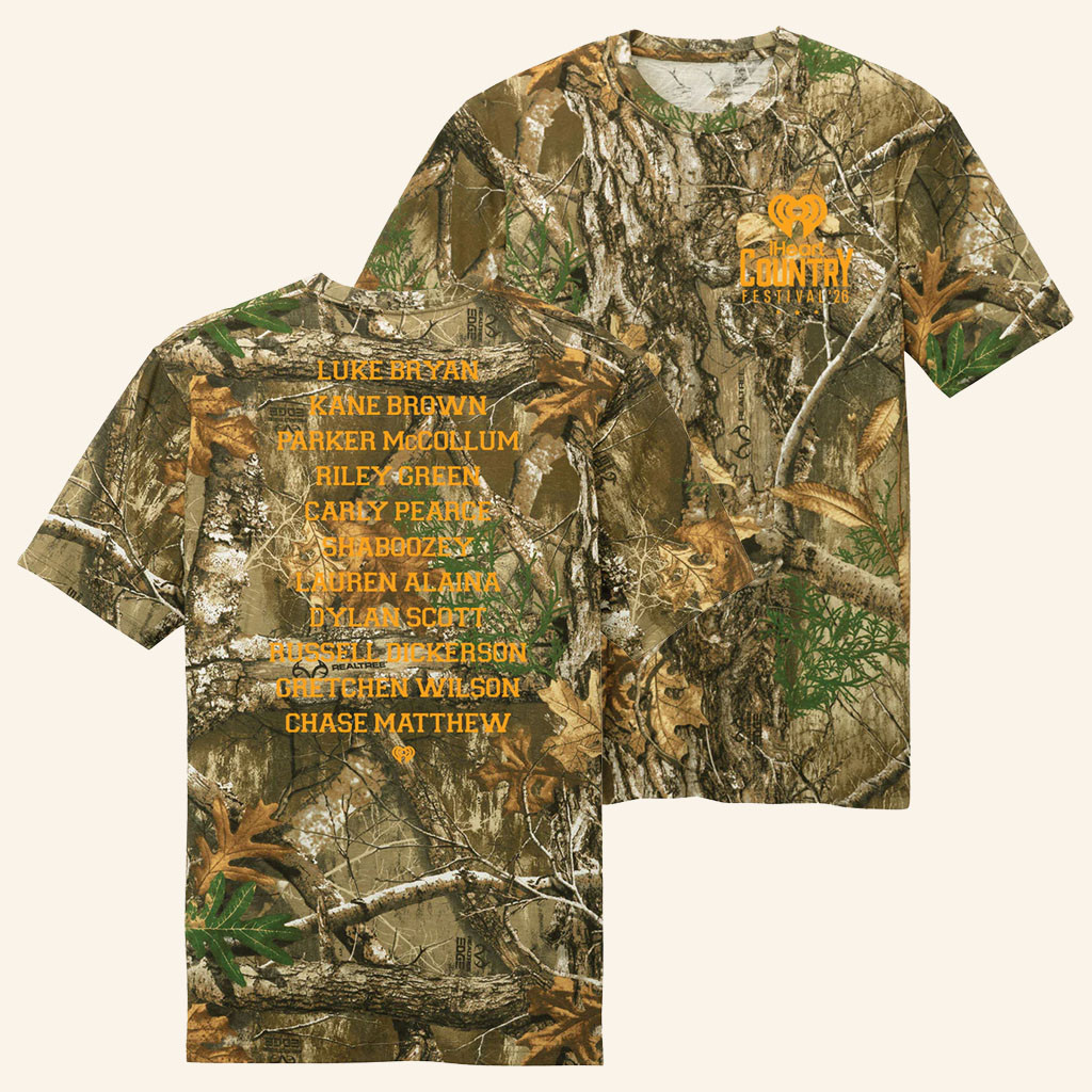 IHeart Merch iHeartCountry Festival 2026 Camo T-Shirt Best Gifts For Music Lovers - Petshi