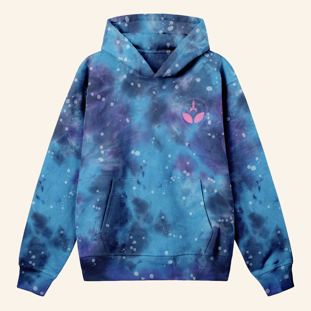 Jeffree Star Cosmetics Merch 2026 Galaxy Tie Dye Hoodie Gifts For Makeup Lovers - Petshi