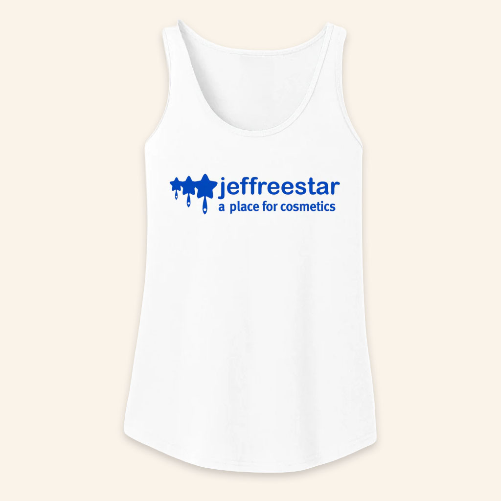 Jeffree Star Cosmetics Merch 2026 JSpace Tank Top White A Place For Cosmetics Clothing Gifts - Petshi