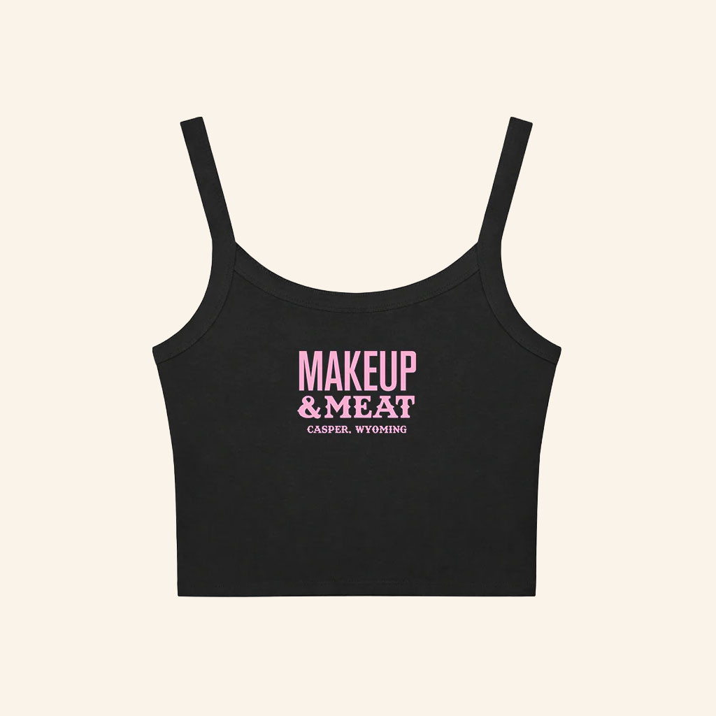 Jeffree Star Cosmetics Merch 2026 Makeup And Meat Cropped Tank Top Gifts For Sisters - Petshi