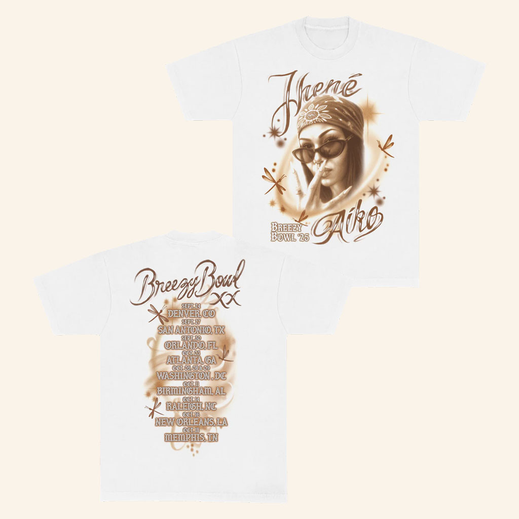 Jhene Aiko Merch Jhene Tour T-Shirt Breezy Bowl 25 Shirt Gift Ideas For Music Lovers - Petshi