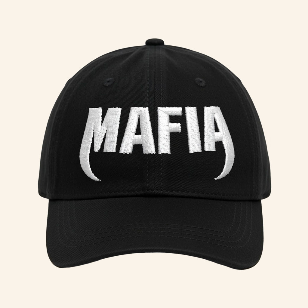JPEGMAFIA Merch 2026 MAFIA Fang Hat Black Embroidered Present For Rap Lovers - Petshi