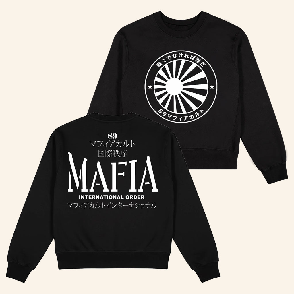 JPEGMAFIA Merch 2026 MAFIA International Crewneck Sweatshirt Black Gift For Rap Fans - Petshi