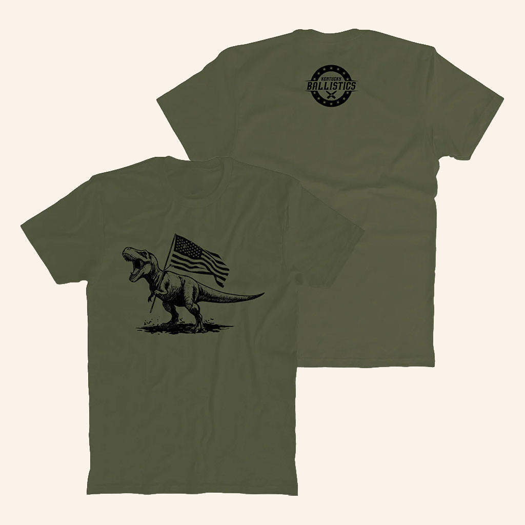 Kentucky Ballistics Merch 2026 American T-Rex T-Shirt Unique Gifts For Independence Day - Petshi