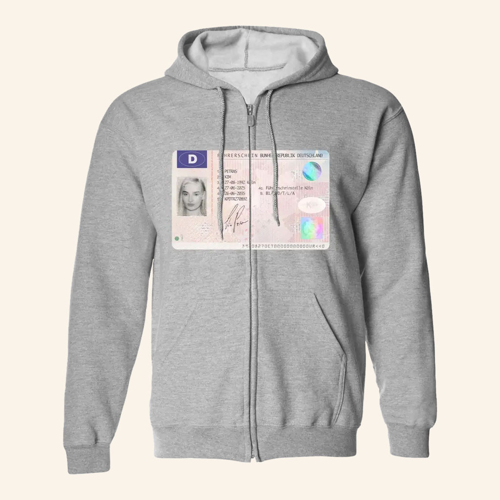 Kim Petras merch ID Zip Hoodie - Petshi