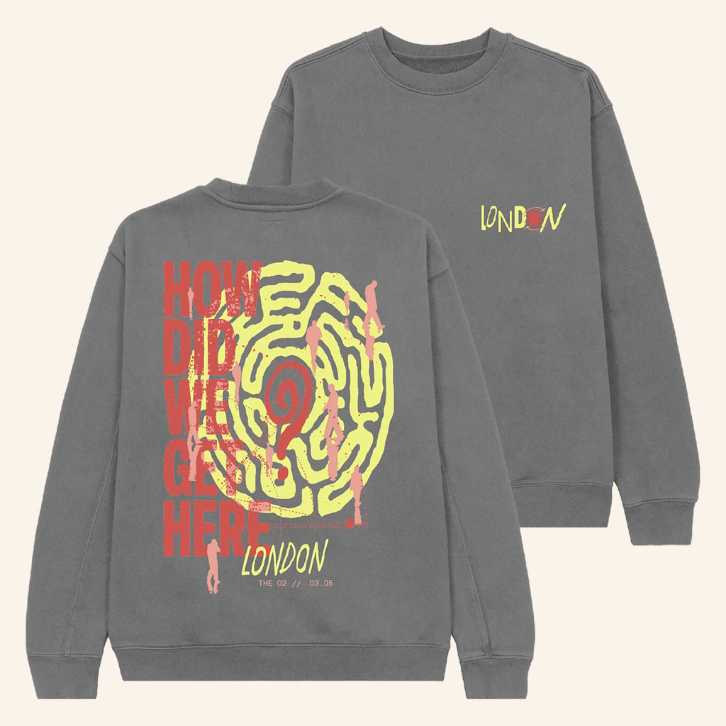 Louis Tomlinson Merch 2026 How Did We Get Here UK EU Tour London Crewneck Sweatshirt Fan Gifts - Petshi