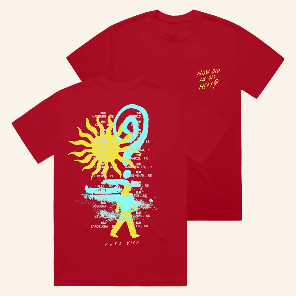 Louis Tomlinson Merch 2026 How Did We Get Here UK EU Tour T-Shirt Red Gifts For Fans - Petshi