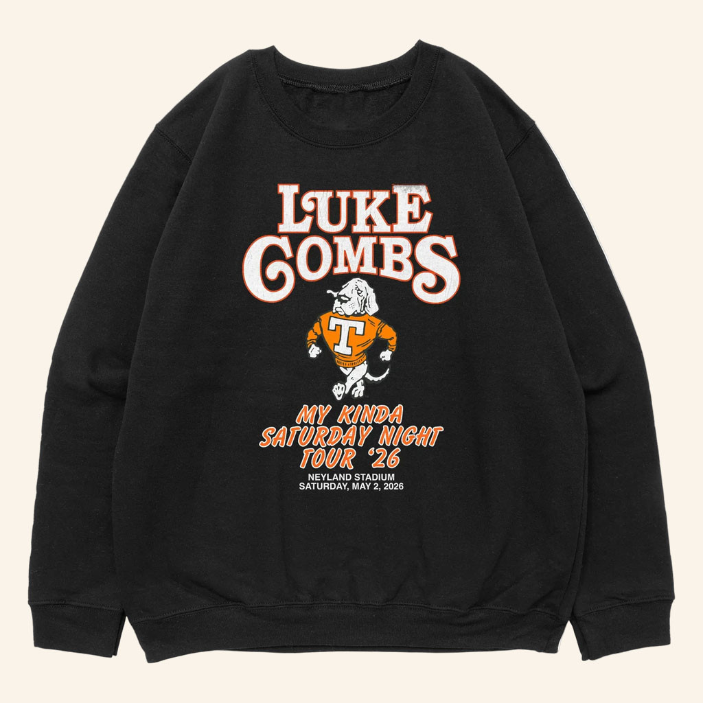 Luke Combs Merch 2026 Knoxville Crewneck My Kinda Saturday Night Tour Sweatshirt Fan Gifts - Petshi