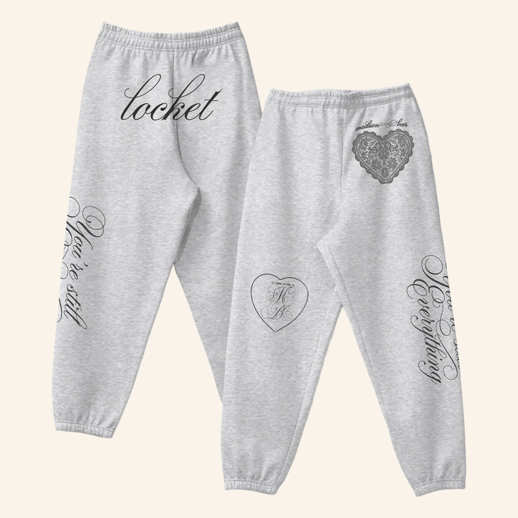 Madison Beer Merch 2026 Locket Script Sweatpants Madison Beer Sweatpants Gifts For Music Lovers - Petshi