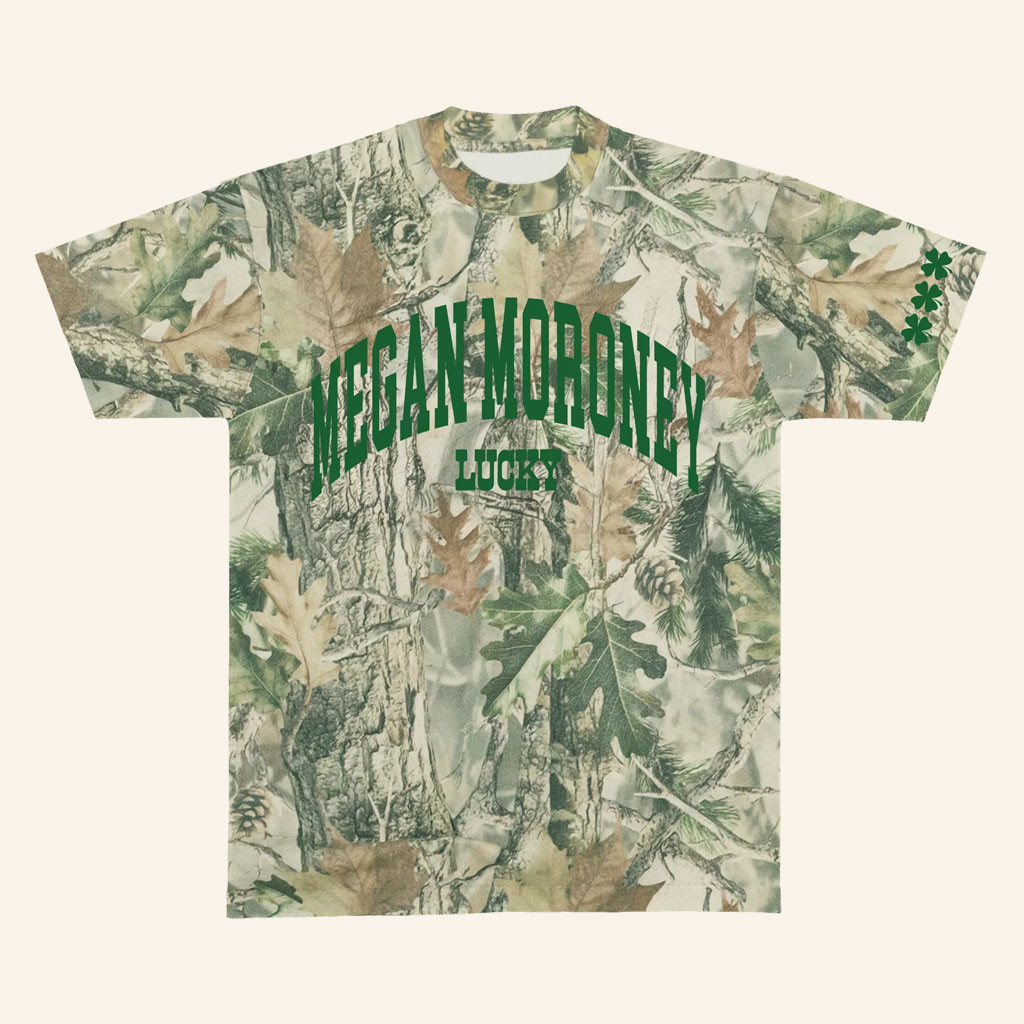 Megan Moroney Merch 2026 Lucky 3 Year Anniversary Camo T-Shirt Country Music Fan Gifts - Petshi