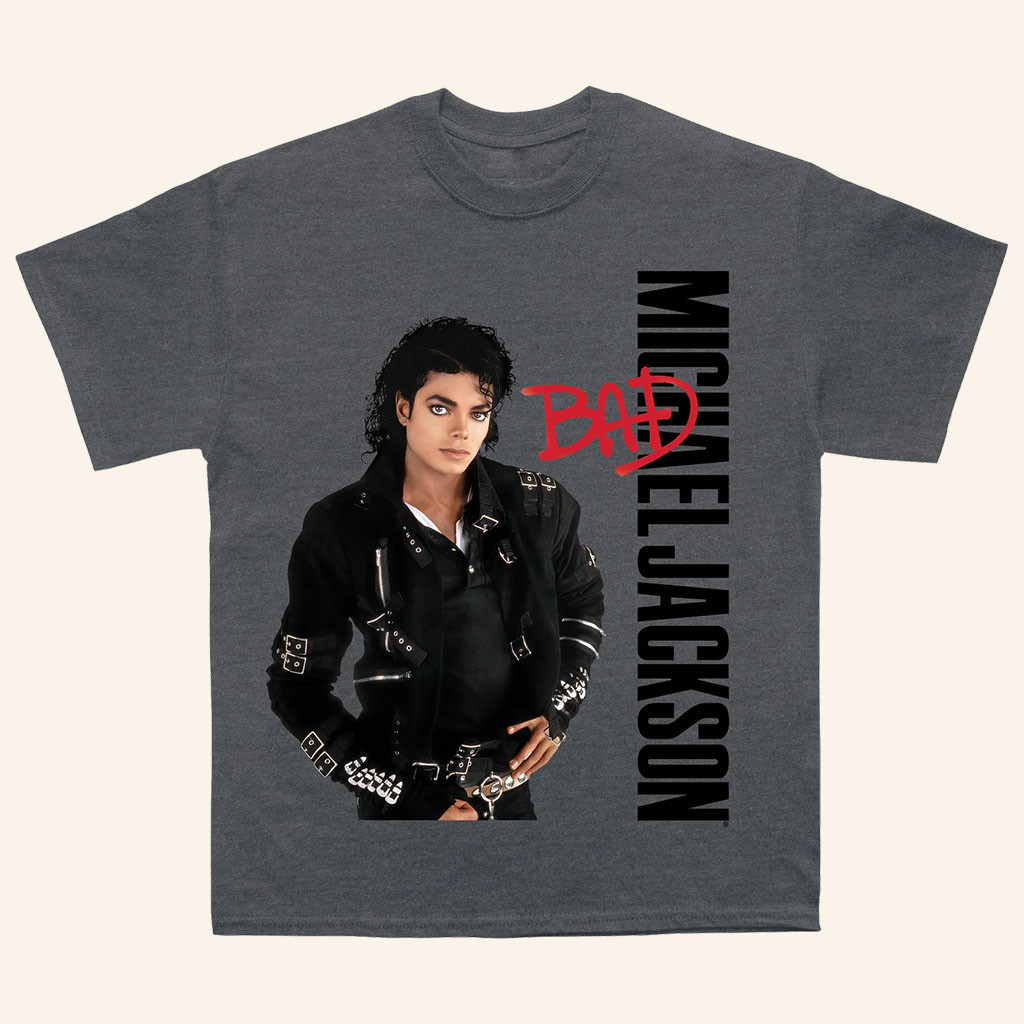 Michael Jackson Bad Album T-Shirt King Of Pop Shirt Michael Jackson Merch Gifts For Fans - Petshi