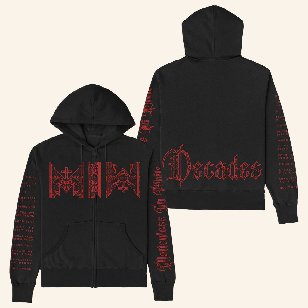 Motionless In White Merch 2026 Decades Zip Hoodie MIW Merch Present For Band Fans - Petshi