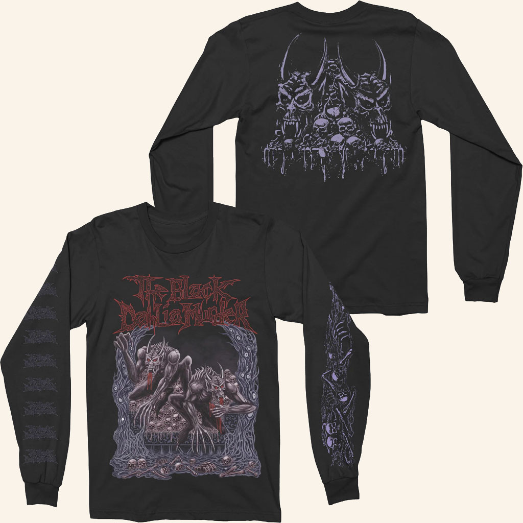 Night Shift Merch 2026 The Black Dahlia Murder Demon Bros Long Sleeve Shirt Husband Gifts - Petshi