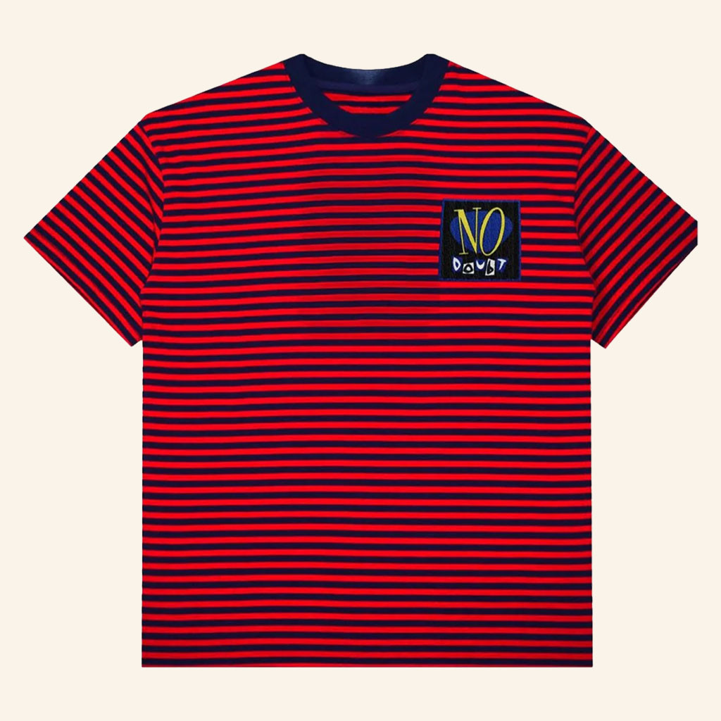 No Doubt Merch 2026 No Doubt Striped T-Shirt Gift Ideas For Rock Music Lovers - Petshi