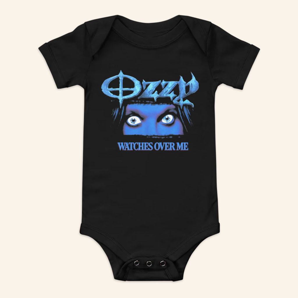 Ozzy Osbourne Merch 2026 Ozzy Watches Over Me Baby Onesie Gifts Ideas For Fans - Petshi