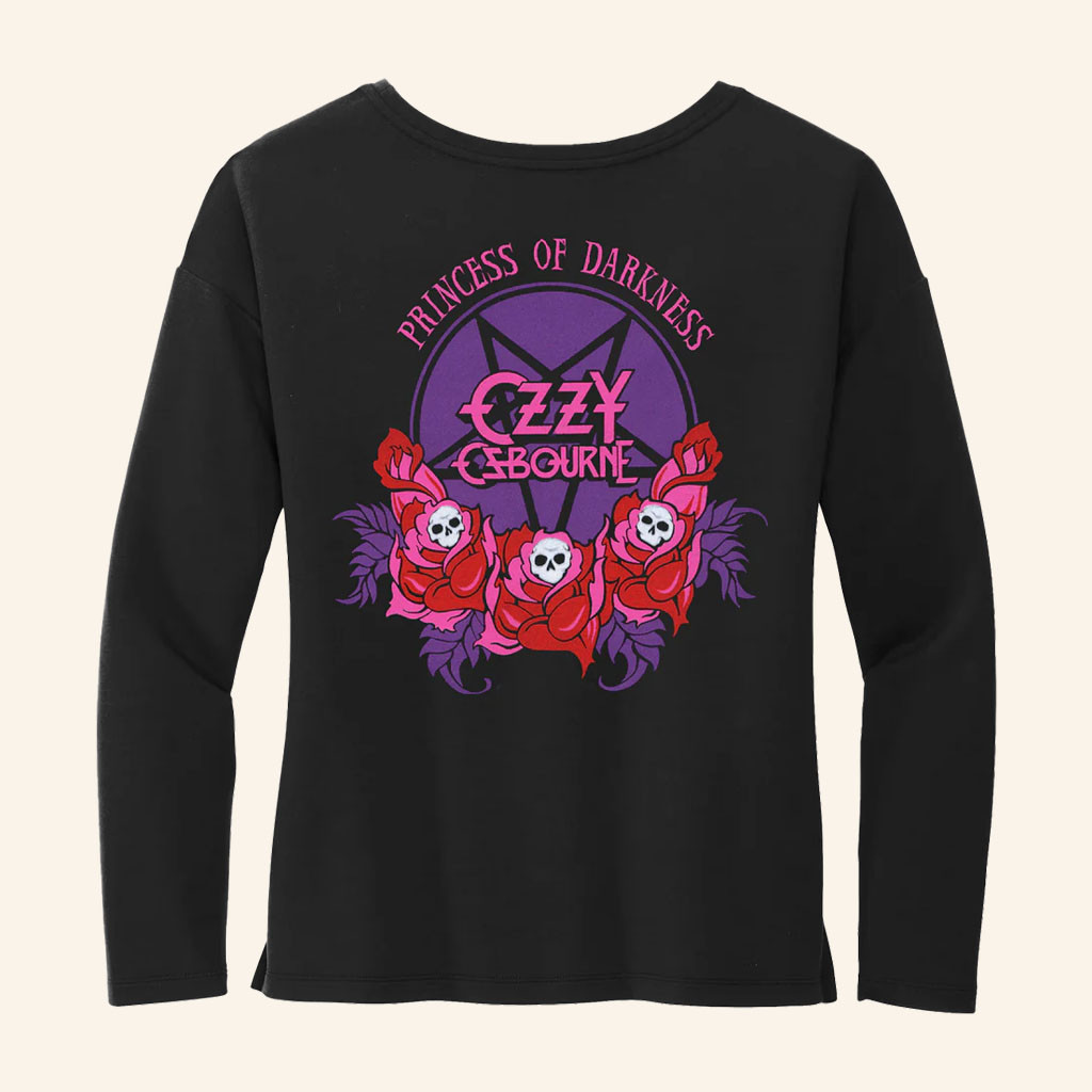 Ozzy Osbourne Merch 2026 Princess of Darkness Long Sleeve T-Shirt Best Gifts For Mom - Petshi