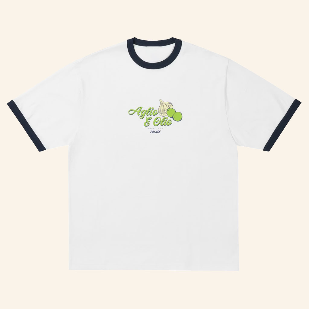 Palace Skateboards Merch 2026 Aglio And Olio Ringer T-Shirt Gifts For Besties - Petshi