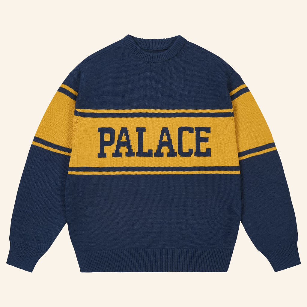 Palace Skateboards Merch 2026 College Stripe Sweater Gifts Ideas For Friends - Petshi