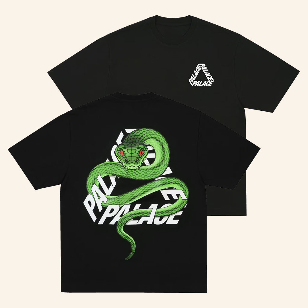 Palace Skateboards Merch 2026 Snakey P3 T-Shirt Black Best Gifts For Husband - Petshi