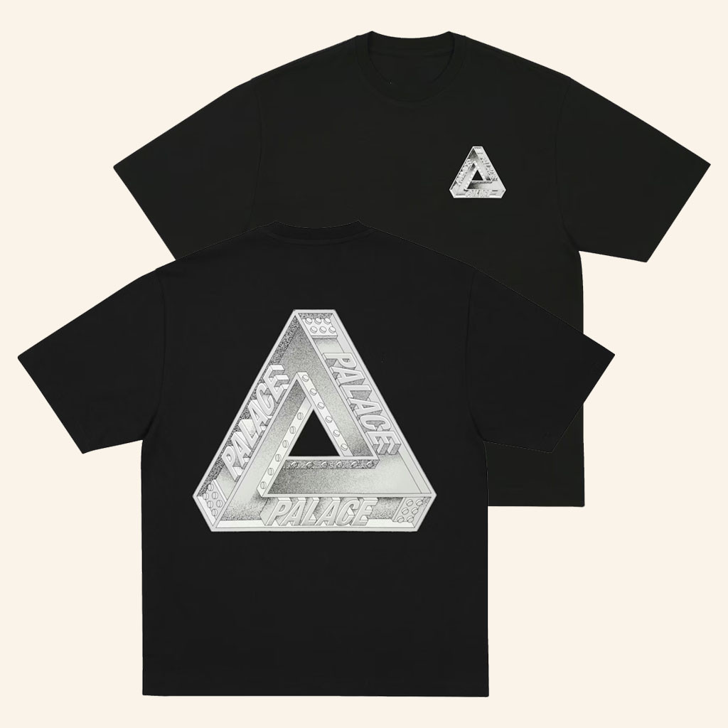 Palace Skateboards Merch 2026 Tri Girders T-Shirt Black Unique Father's Day Gifts - Petshi