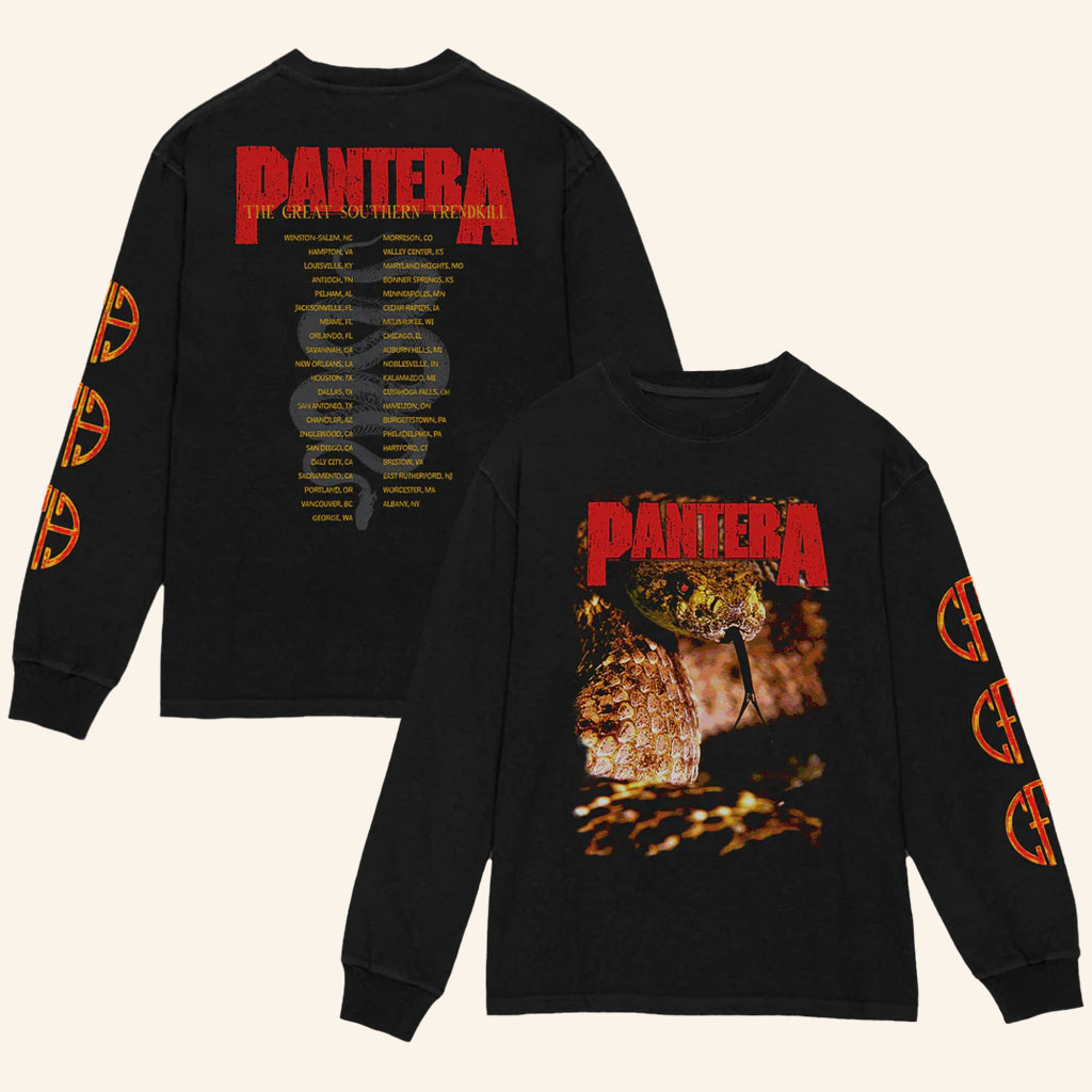 Pantera Merch 2026 The Great Southern Trendkill Long Sleeve Shirt Gifts For Music Lovers - Petshi