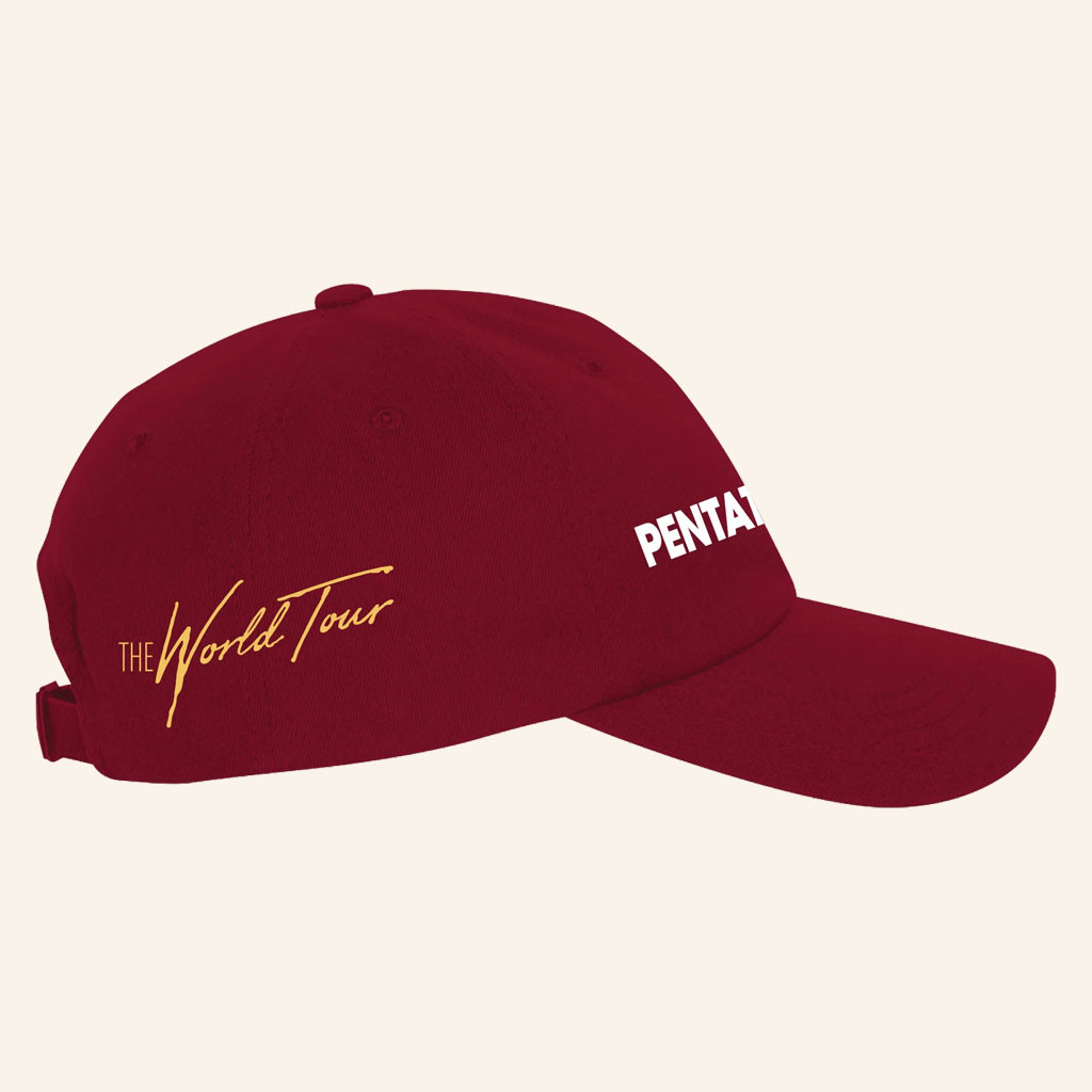 Pentatonix Merch 2026 World Tour Red Hat Embroidered Pentatonix Cap Gifts For Pop Band Fans - Petshi