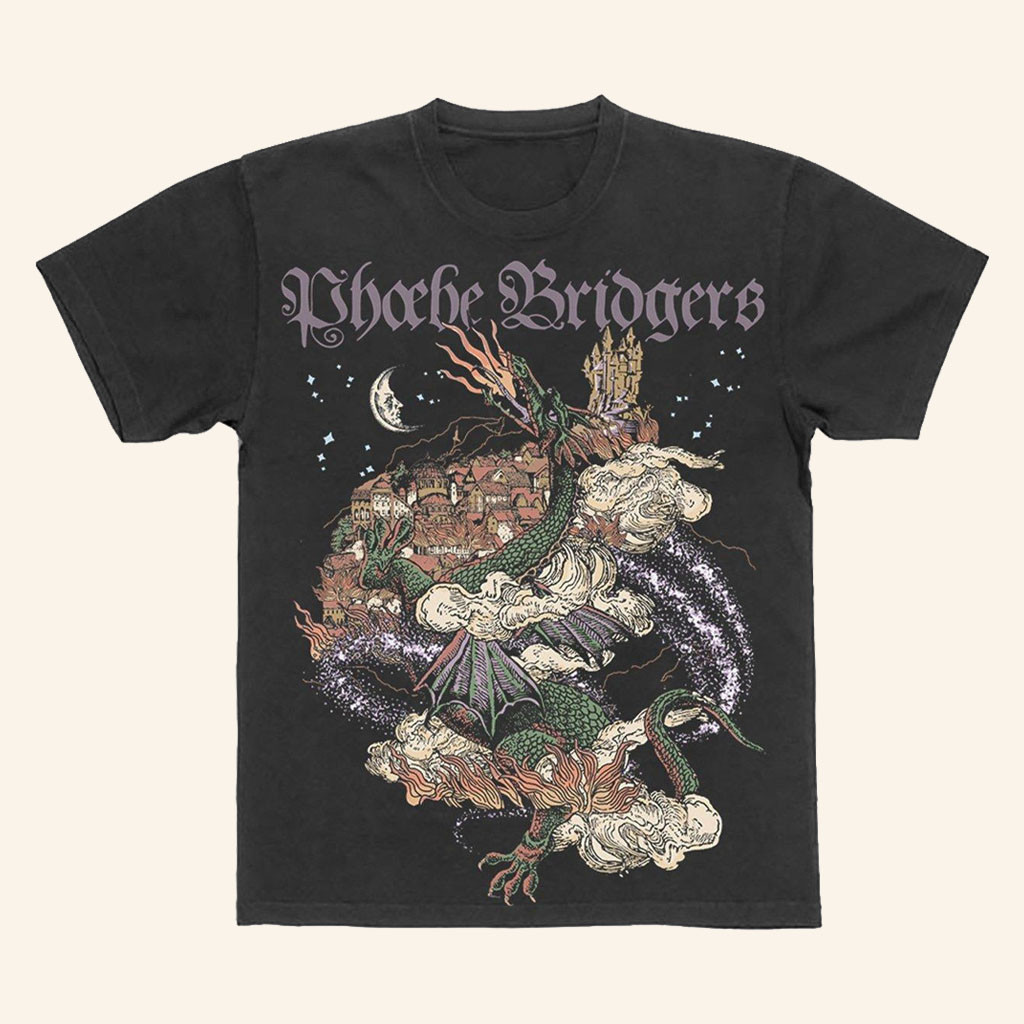 Phoebe Bridgers Merch 2026 Dragon T-Shirt Phoebe Bridgers Shirt Presents For Music Lovers - Petshi