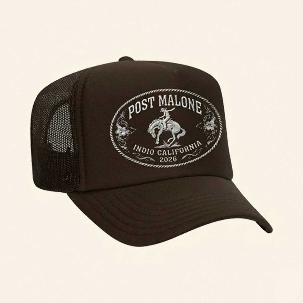 Post Malone Merch 2026 Buckle Trucker Hat Post Malone Stagecoach Merch Gifts For Music Lovers - Petshi