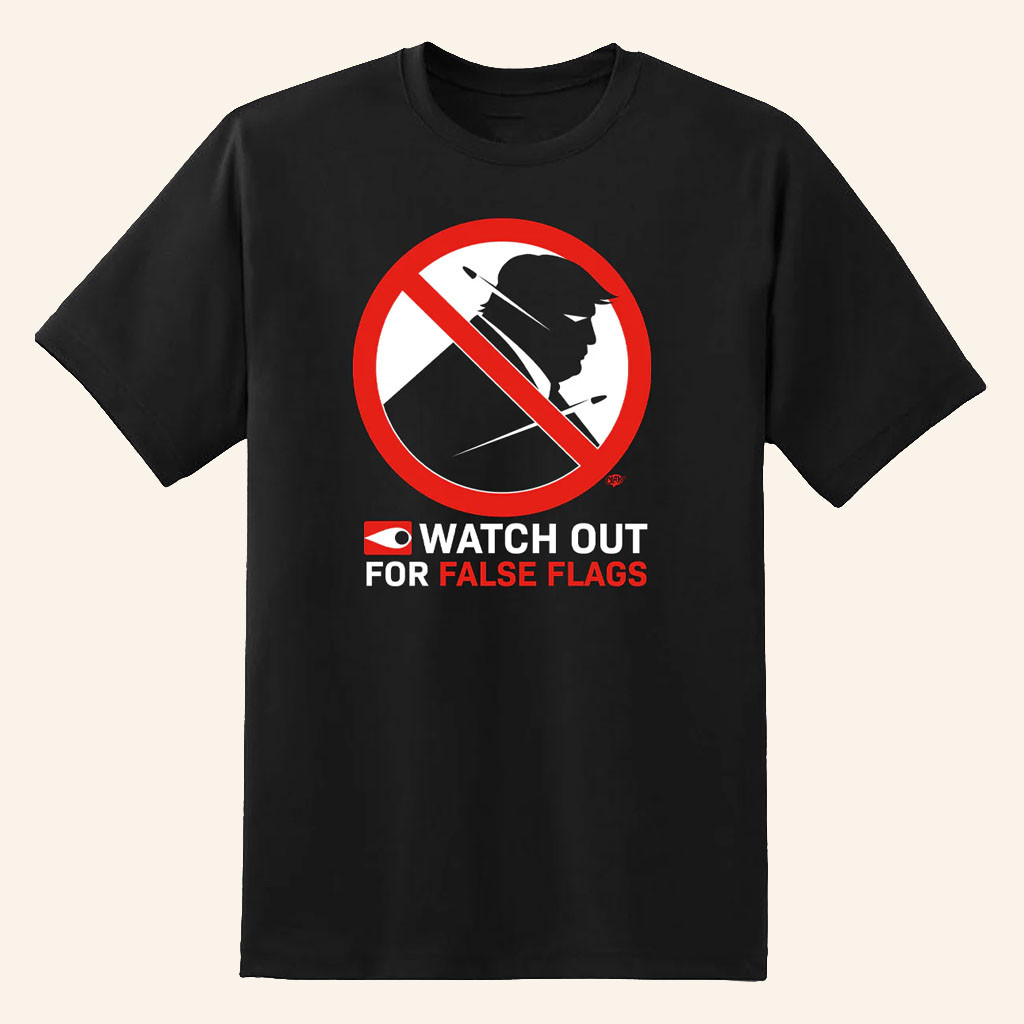 Punk With A Camera Merch 2026 Watch Out For False Flags Crime Watch Clay Graham T-Shirt Black - Petshi