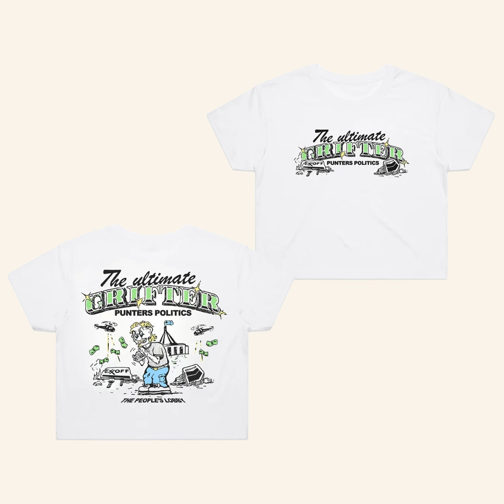 Punter_s Politics Merch 2026 The Ultimate Grifter Crop Top Punters Politics Shirt Sisters Gifts - Petshi