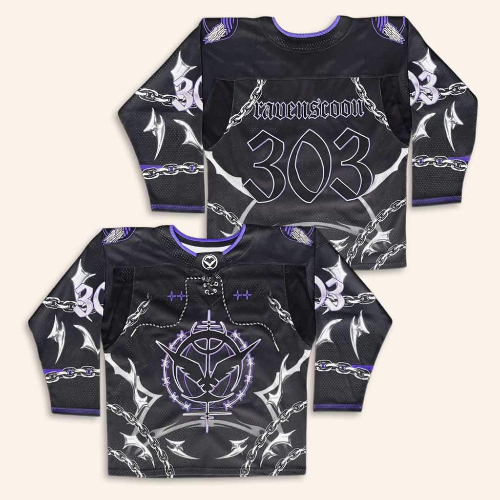 Ravenscoon Merch 2026 Cyber Hockey Jersey Ravenscoon 303 Jersey Gifts For Music Lovers - Petshi