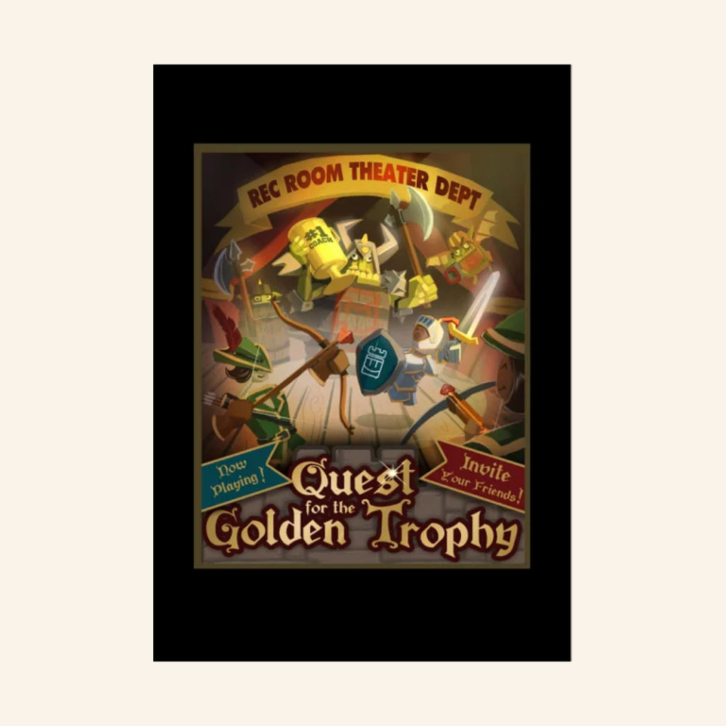 Rec Room Merch 2026 Quest For The Golden Trophy Poster Wall Art Decor Gifts For Brothers - Petshi