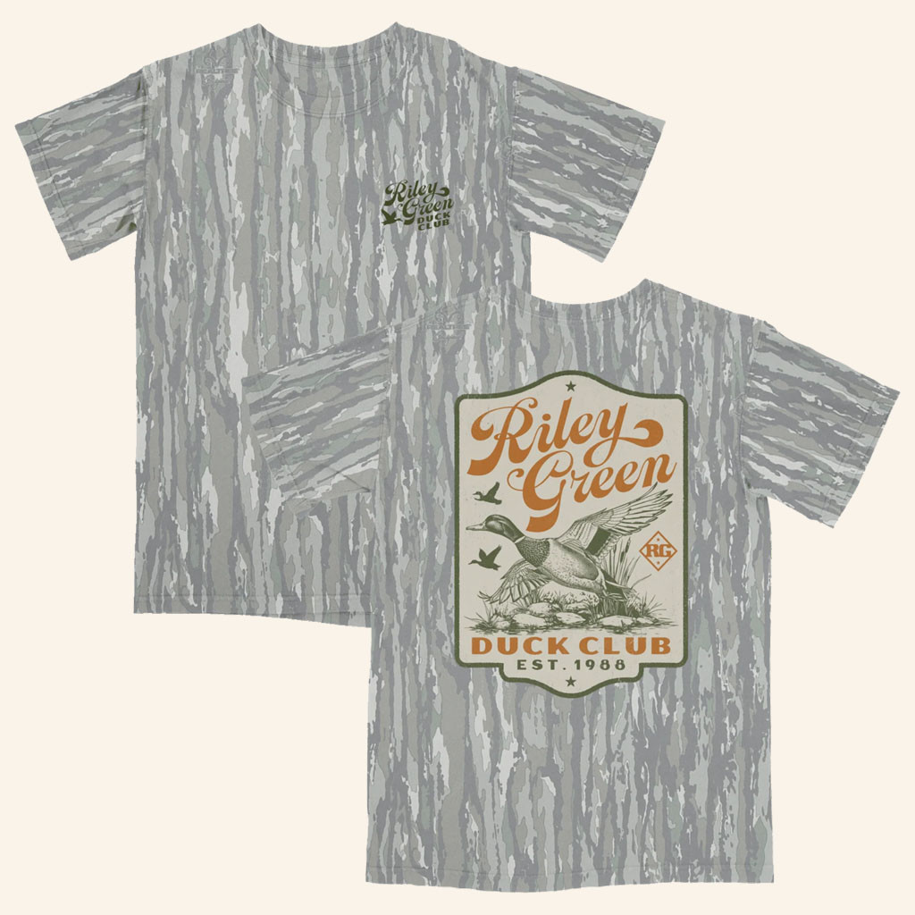 Riley Green Merch 2026 Duck Club Camo T-Shirt Gifts For Country Music Lovers - Petshi