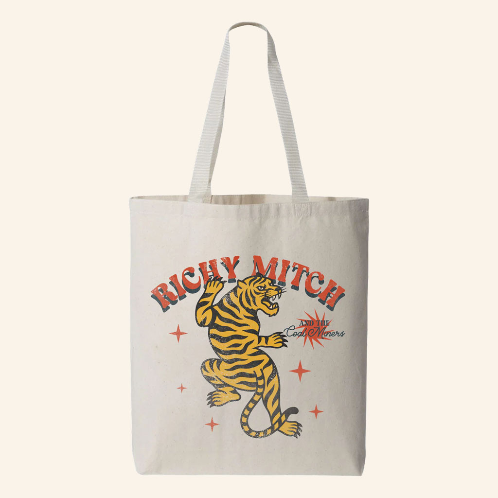RMCM Merch 2026 Tiger Tote Bag Richy Mitch And The Coal Miners Handbags Gifts For Rock Fans - Petshi