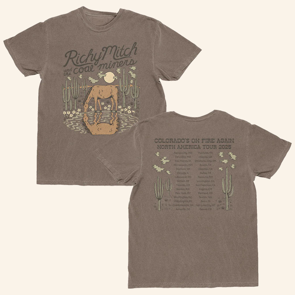 RMCM Merch Richy Mitch And The Coal Miners Tour 2025 T-Shirt Presents For Rock Music Lovers - Petshi