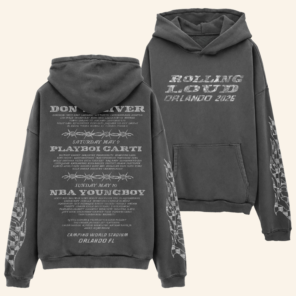 Rolling Loud Merch 2026 Hardstyle 26 Lineup Hoodie Rolling Loud Orlando Hoodie Gifts For Fans - Petshi