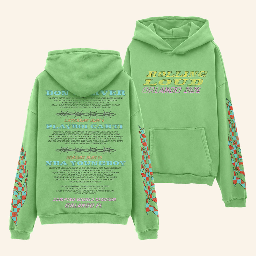 Rolling Loud Merch 2026 Hardstyle 26 Lineup Hoodie Rolling Loud Orlando Outfits For Fans - Petshi