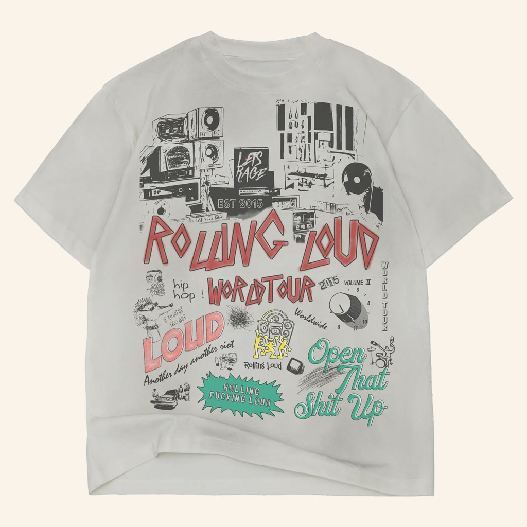 Rolling Loud Merch 2026 World Tour Collage Distressed T-Shirt Best Gift For Hip Hop Fan - Petshi