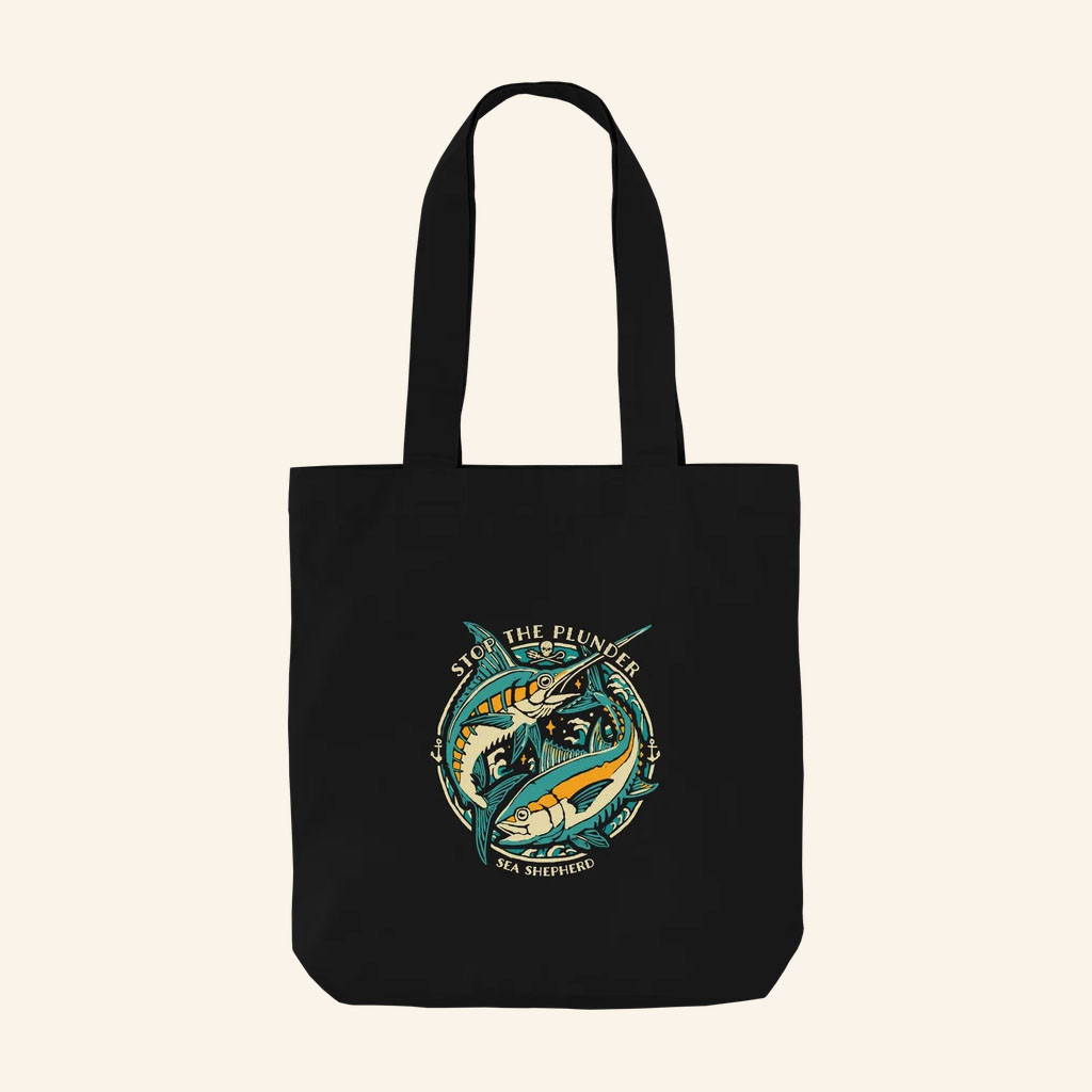 Sea Shepherd Merch 2026 Mediterranean Wildlife Tote Bag Stop The Plunder Handbags Mom Gifts - Petshi