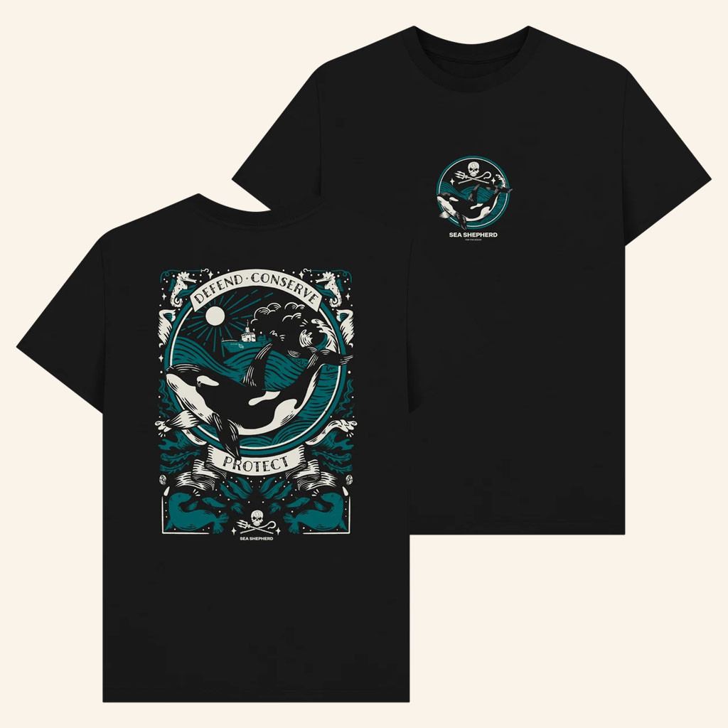 Sea Shepherd Merch 2026 Orca T-Shirt Defend Conserve Protect Shirt Present For Ocean Lovers - Petshi