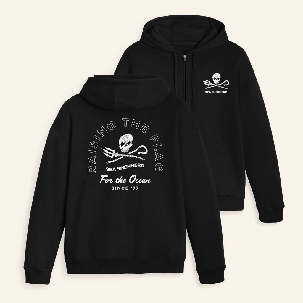 Sea Shepherd Merch 2026 Raising The Flag For The Ocean Zip Hoodie Ocean Protector Clothing Gift - Petshi