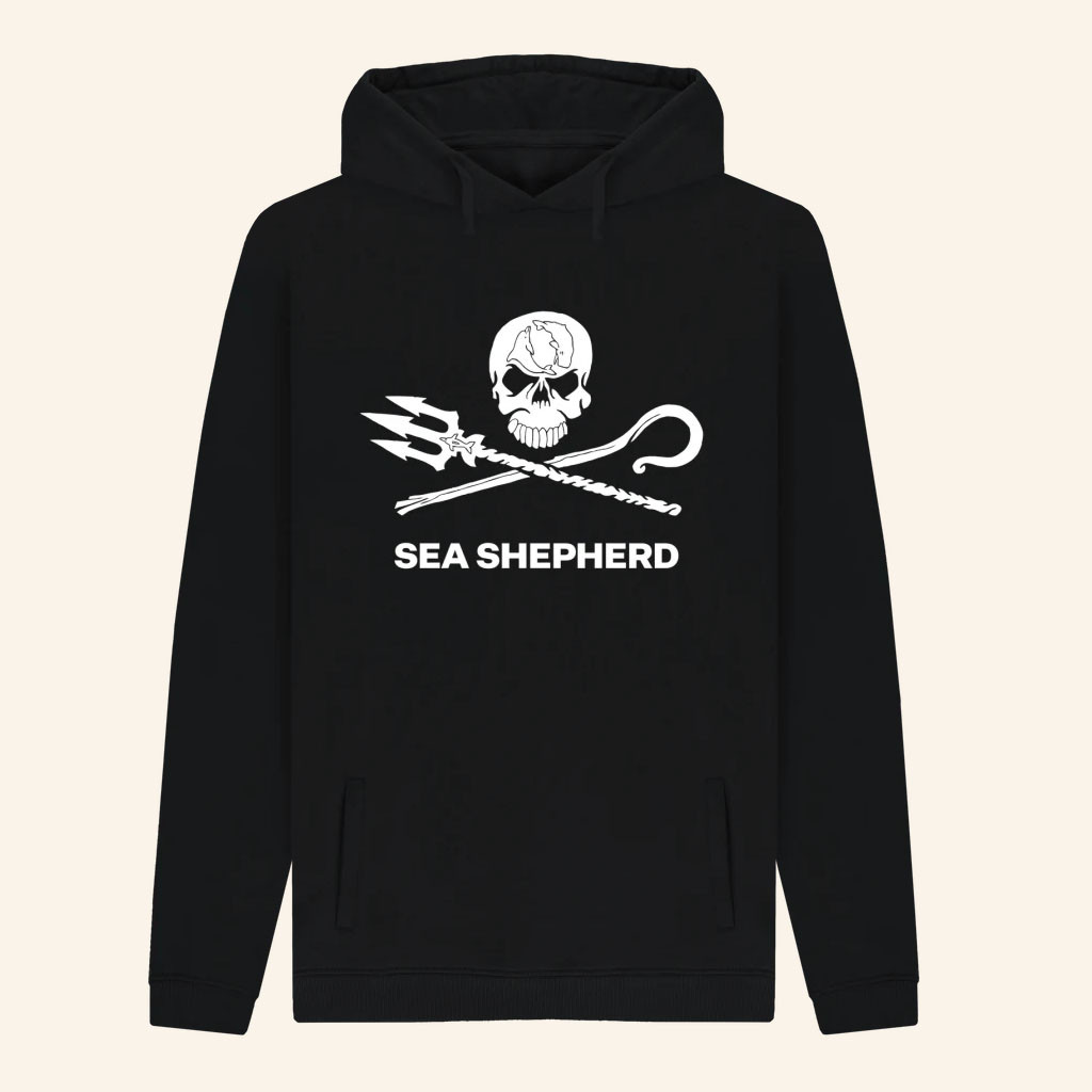 Sea Shepherd Merch 2026 Sea Shepherd Jolly Roger Hoodie Black Present For Friends - Petshi