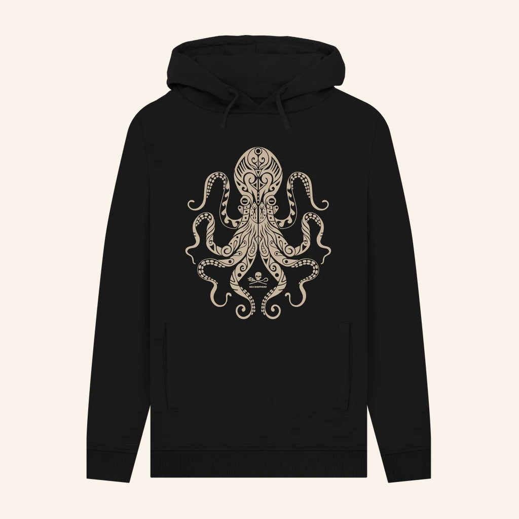 Sea Shepherd Merch 2026 Tribal Octopus Hoodie Black Unique Father's Day Gifts - Petshi