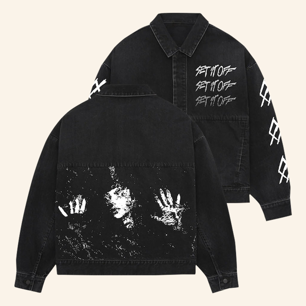 Set It Off Merch 2026 SIO Denim Jacket Set It Off Band Merch Gifts For Rock Lovers - Petshi