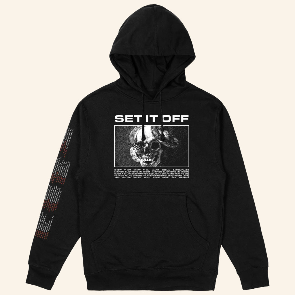 Set It Off Merch 2026 Snake Skull Hoodie Set It Off Hoodie Present For Band Fans - Petshi
