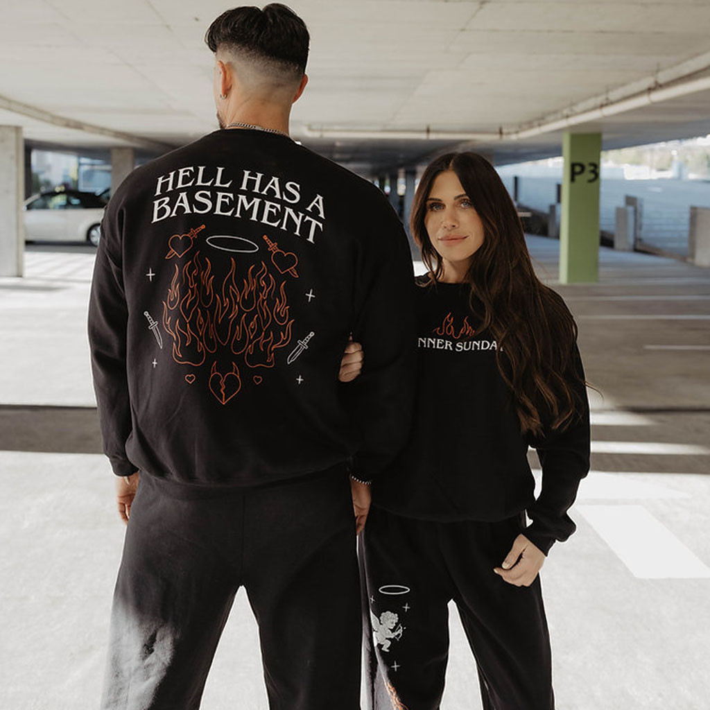 Sinner Sunday Merch 2026 Sinner Sunday Sweatshirt Hell Has A Basement Crewneck Gifts For Friend - Petshi Sinner Sunday Merch 2026 Sinner Sunday Sweatshirt Hell Has A Basement Crewneck Gifts For Friend - Petshi
