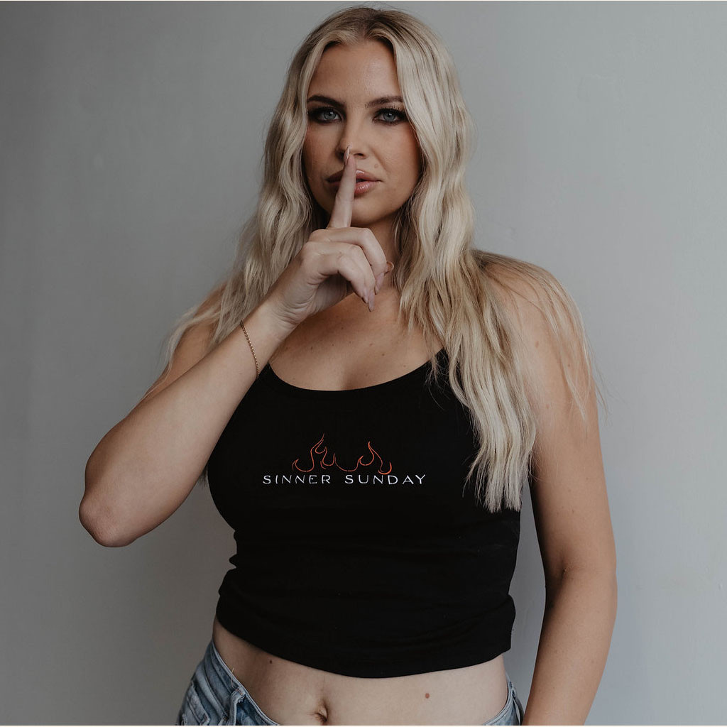 Sinner Sunday Merch 2026 Sinner Sunday Tank Top Mayci Neeley Apparel Gifts For Her - Petshi