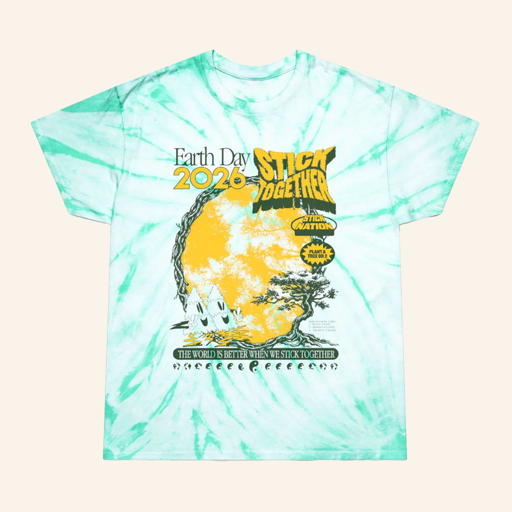 Stick Reviews Merch 2026 Earth Day 2026 Tie Dye T-Shirt Stick Together Shirt Best Gifts - Petshi